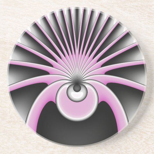 Modern Abstract Crazy Fractal Art Pattern Zandsteen Onderzetter (Voorkant)