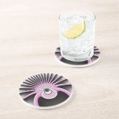 Modern Abstract Crazy Fractal Art Pattern Zandsteen Onderzetter (Zijkant)