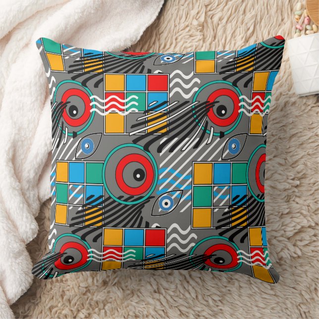 Modern abstract creatief meer-kleurig patroon kussen (Deken)