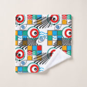 Modern abstract creatief multikleurig patroon bad handdoek (Wasdoekje)