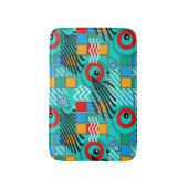Modern abstract creatief multikleurig patroon badmat (Voorkant Verticaal)