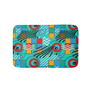Modern abstract creatief multikleurig patroon badmat
