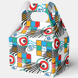 Modern abstract creatief multikleurig patroon bedankdoosjes
