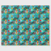 Modern abstract creatief multikleurig patroon cadeaupapier (Vlak)