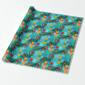 Modern abstract creatief multikleurig patroon cadeaupapier (Uitgerold)