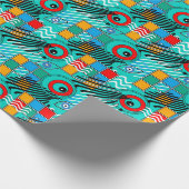 Modern abstract creatief multikleurig patroon cadeaupapier (Hoek)