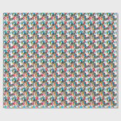 Modern abstract creatief multikleurig patroon cadeaupapier (Vlak)