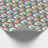 Modern abstract creatief multikleurig patroon cadeaupapier (Hoek)