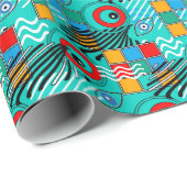 Modern abstract creatief multikleurig patroon cadeaupapier (Rol Hoek)