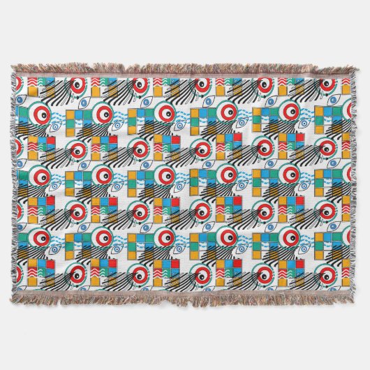 Modern abstract creatief multikleurig patroon deken (Voorkant)