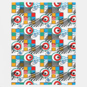Modern abstract creatief multikleurig patroon fleece deken (Voorkant)