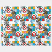 Modern abstract creatief multikleurig patroon fleece deken (Voorkant (Horizontaal))