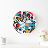 Modern abstract creatief multikleurig patroon grote klok (Huis)