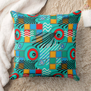 Modern abstract creatief multikleurig patroon kussen