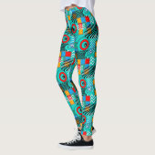 Modern abstract creatief multikleurig patroon leggings (Links)
