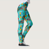 Modern abstract creatief multikleurig patroon leggings (Rechts)