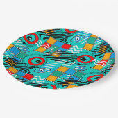 Modern abstract creatief multikleurig patroon papieren bordje (Gekanteld)