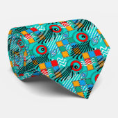 Modern abstract creatief multikleurig patroon stropdas (Opgerold)