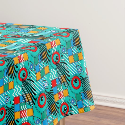 Modern abstract creatief multikleurig patroon tafelkleed (Voorbeeld)