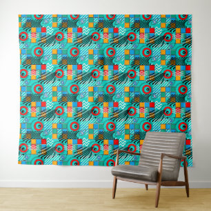 Modern abstract creatief multikleurig patroon wandkleed