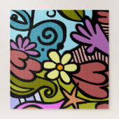 Modern Abstract Cubisme Kunst gepersonaliseerd Legpuzzel (Verticaal)