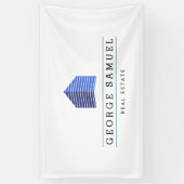 Modern Abstract Custom Home Logo Realtor Spandoek (Verticaal)