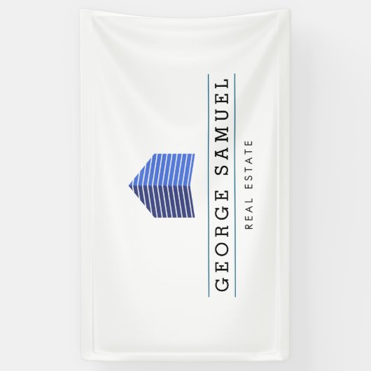 Modern Abstract Custom Home Logo Realtor Spandoek (Verticaal)