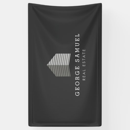 Modern Abstract Custom Home Logo Realtor Spandoek (Verticaal)