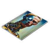 Modern Abstract Cyborg Fantasy Male Journal Notitieboek (Linkerzijde)