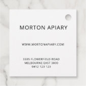 Modern Abstract Daisy Honey Apiary Hang Label (Achterkant)