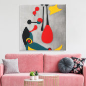 Modern Abstract De Rode slinger Canvas Afdruk (Insitu (Woonkamer))