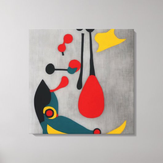 Modern Abstract De Rode slinger Canvas Afdruk (Voorkant)