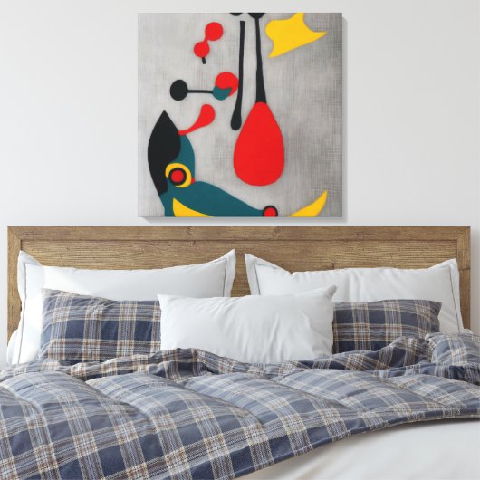 Modern Abstract De Rode slinger Canvas Afdruk (Insitu (Slaapkamer))