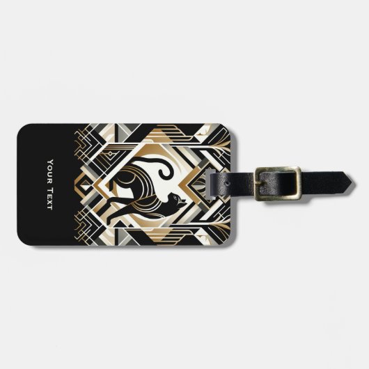 Modern Abstract Decoratief Cat Bagagelabel (Voorkant horizontaal)