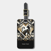 Modern Abstract Decoratief Cat Bagagelabel (Voorkant verticaal)