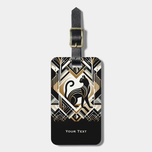 Modern Abstract Decoratief Cat Bagagelabel (Voorkant verticaal)