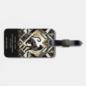 Modern Abstract Decoratief Cat Bagagelabel (Achterkant horizontaal)