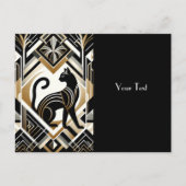 Modern Abstract Decoratief Cat Briefkaart (Voorkant)