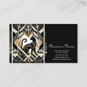 Modern Abstract Decoratief Cat Visitekaartje (Achterkant)