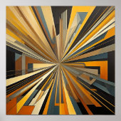 Modern Abstract Design Futurisme 1:1 Poster (Voorkant)