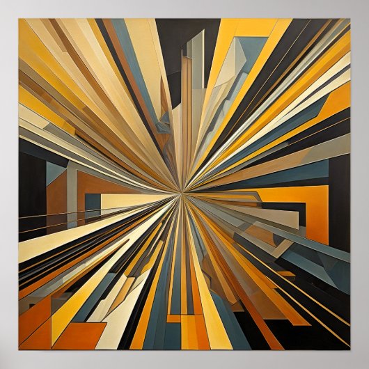 Modern Abstract Design Futurisme 1:1 Poster (Voorkant)