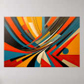 Modern Abstract Design Futurisme 3:2 Poster (Voorkant)
