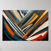 Modern Abstract Design Futurisme 3:2 Poster (Voorkant)
