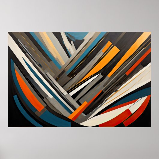 Modern Abstract Design Futurisme 3:2 Poster (Voorkant)