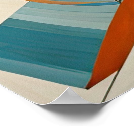 Modern Abstract Design Futurisme 3:2 Poster (Hoek)