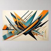 Modern Abstract Design Futurisme 3:2 Poster (Voorkant)