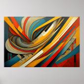 Modern Abstract Design Futurisme 3:2 Poster (Voorkant)