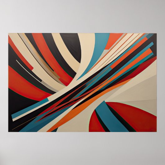 Modern Abstract Design Futurisme 3:2 Poster (Voorkant)