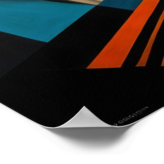 Modern Abstract Design Futurisme 3:2 Poster (Hoek)
