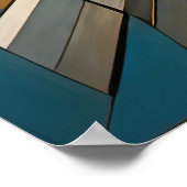 Modern Abstract Design Futurisme 3:2 Poster (Hoek)